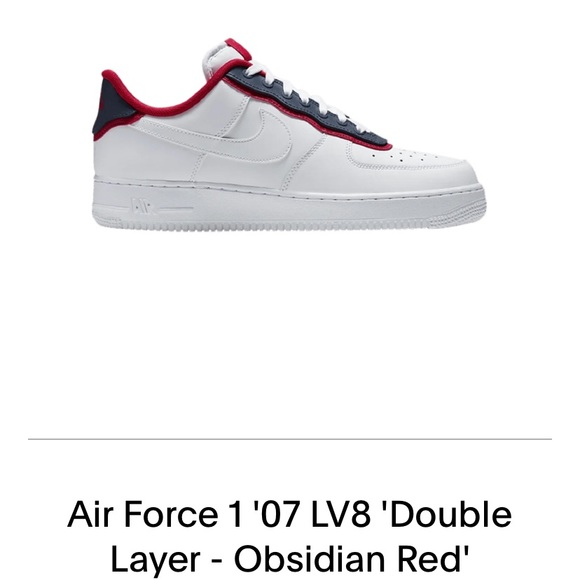 Nike Other - Nike Air Force 1 '07 LV8 Double Layer Obsidian Red